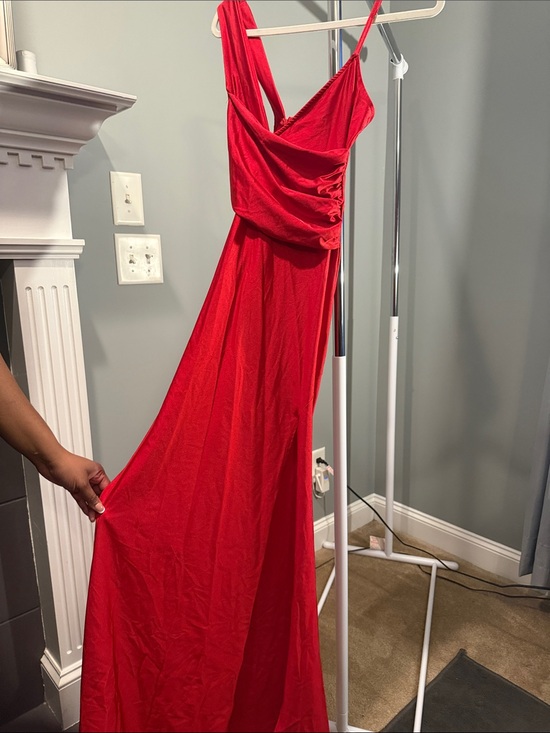 Fashion Nova Dresses & Skirts - Fashion Nova Red Draped Maxi Dress